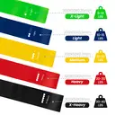 Good Nite Resistance Bands for Women and Men, 5 Different Levels of Resistance Exercise Bands for Yoga, Pilates - Include Carry Bag - for Hand, Hip and Leg Training image 1