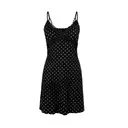 IZURIA narrow lace v-neck black polka dot suspender dress  XL image 0