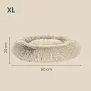 SONGMICS Lit donut et coussin lavable pour animaux kaki - 80 cm   image 1