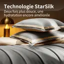 ochama x J.ZAO Parure de Lit 4 Pièces en Coton à Longues Fibres 100 Count, Satin de Coton Premium pour Lit 1.8m, Housse de Couette 220x240cm, Éclat Élégant et Confort Absolu, Champagne Gris Argenté image 4