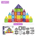 XINQIYUAN Qiyuan Jouet Éducatif Blocs de Construction Magnétiques Surface Diamant 7.5cm 108pièces [Mélange aléatoire – Couleurs issues uniquement de la photo principale] image 1