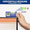 WORKPRO Mini niveau à bulle magnétique en alliage d'aluminium avec trou de suspension et aimant puissant 115 mm, 2 niveaux 90°/180° image 2