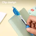 Deli 0.5mm Gel Pens, Office Writing Supplies, Blue, 12-Pack image 2