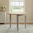 Dining & Console Table Altona Round/Half Moon Extendable Grey/Oak D:90cm image 0