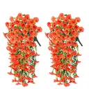 Yuejia Lot de 4 bouquets suspendus de fleurs artificielles en soie liseron orange - 75 cm image 0