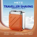 Metz Traveler Electric Shaver for Men, Mini & Portable, 100% Waterproof, Perfect Qixi Valentine's Day Gift for Boyfriend, Husband and Father image 0