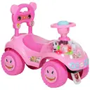 AIYAPLAY Ride on Car, Push Along Toy, Toddler Car Foot to Floor with Under Seat Storage, Anti-Over-Backwards Device, Horn, Music, Light, for 18-36 Months, Pink image 0