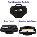 Laptop Bag 15.6 Inch Large Laptop Bag Messenger Bag Briefcase Shoulder Bag Men Premium Waterproof Business Work Bag Messenger Bag for Travel Teacher University Work - Black， New Year Sale ， Top gift picks image 4