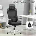 Vinsetto Ergonomic Office Chair, High Back Mesh Computer Desk Chair with Adjustable Arms, Headrest and Lumbar Support, Tilt Function for Home Office, Black image 3