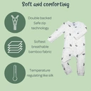 Mama Bamboo Babygrow 0-3Months Green Bamboo Print image 6