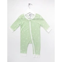 Mama Bamboo Babygrow 6-9 Months Green Bamboo Print image 1