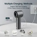 JISULIFE Pro1S Turbo ventilateur portable à écran LED - Noir image 6