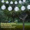 Vivreal Solar Bubble Ball String Lights – 7M (23 ft) 50 LEDs Cool White， Waterproof Outdoor Solar Fairy Lights for Garden， Patio & Holiday Decoration, New Year Sale , Top gift picks image 1