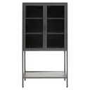 Interiors by Premier Display Cabinet Acier Metal Grey Tall image 0