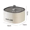 Boîte de Rangement pour Bijoux JORDAN&JUDY Grande Capacité à Compartiments Multiples pour Boucles d’Oreilles, Colliers, Bagues et Montres - Blanc Crème image 1