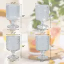 Elegant Glass Goblet Set Crystal Clear Stemware Wine Champagne Glasses 4 Piece image 4