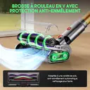 Daynee Aspirateur sans fil 65 kPa/70 min avec écran, tuyau de 1 m et brosse anti-enchevêtrement, HEPA x 4 image 5