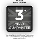 Tower T24042WHT Manual Microwave with Sleek Mirror Door, 800W, 20L, White & Chrome image 6