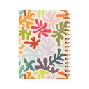 Jubiluu Carnet ligné A5 à spirales et couverture rigide - Coral Leaves image 1