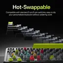 Rapoo V700DIY claviers mécaniques tri-mode 75 %, disposition QWERTY US, Gasket Mount-BG image 5