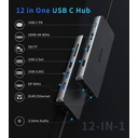 USB C to 2HDMI+DP+2USB3.0+2USB2.0+RJ45+PD+SD/TF+AUDIO image 0