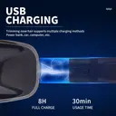 DSP Men's Professional 4-in-1 Electric Shaver and Trimmer, rechargeable and waterproof, with nose and beard trimmer, body groomer, and facial brush, USB fast charging, portable travel design. image 3