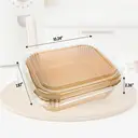 Feuilles de Papier Sulfurisé pour Friteuse à Air, Carrés Antiadhésifs Prédécoupés pour un Nettoyage Facile, Inserts Jetables pour Cuisson Sans Salissure – Taille Small  
Lot de 100 pièces 20,5×14×6cm image 4