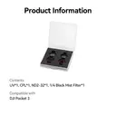 ochama×J.ZAO Pocket 3 Filter Kit - Magnetic Clip-On Filters (Black Mist/ND/CPL/UV) Compatible with DJI Osmo Camera Accessories image 8