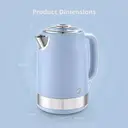 Swan Retro Revive Jug Kettle, 1.7L, Rapid Boil, Easy Pour, 3KW, Vintage, Coated Stainless Steel, Blue with Chrome Accents - SK19025BLU image 7