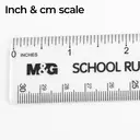 M&G Règle en Plastique, Règle Transparente 30 cm avec Centimètres, Millimètres et Pouces, Règle de Mesure pour École et Bureau image 2