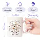 Alphynix 1pc Consider How The Wildflowers Grow Mug, 11oz Inspirational Coffee Cup with Floral Bouquet and Luke 12:27 Scripture, Uplifting Gift for Women image 7