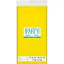 Unique Party Plastic Table Cover, Neon Yellow, 1.37 x 2.74m image 1