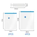 JORDAN&JUDY 6-Pack Vacuum Storage Bag Set (2 Medium + 4 Large) + Hand Pump, Home Storage image 1