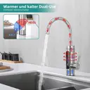 HOMELODY Robinet de cuisine électrique avec chauffe-eau instantané - LED, acier inoxydable brossé, 230 V, Classe énergétique C image 3