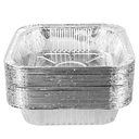 Maxcook 30Pcs Disposable Aluminum Tin Foil Baking Pans Square 7 Inch image 1