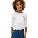 Tommy Hilfiger T-shirt garçon basique col rond manches longues tricoté blanc - Taille 4 ans image 0