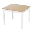 HOMCOM 4-Piece Kids Table and Chair Set with 2 Wooden Chairs, 1 Storage Bench, and Interesting Modern Design, Beige/White image 2