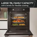 Hoover HO6 H3T1CTX Collection 3 Built-In Smart Electric Oven 70L - Stainless Steel - A+ Rated image 6