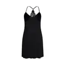 IZURIA collar narrow lace and wide lace back  v-neck black suspender dress  S image 1