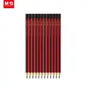 M&G HB Pencils, 12 Pack Pre-Sharpened Wooden Graphite Pencils, Hexagonal School Pencils for Writing, Drawing, and Office Use, Red and Black Striped image 5