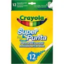 Crayola Marqueur lavable à pointe super, 12 couleurs assorties image 0
