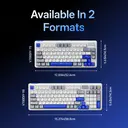 Rapoo V700DIY Claviers mécaniques 75 % tri-mode, disposition QWERTY US, montage sur joints (WB) image 1