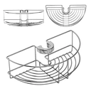 Croydex Clip On Shower Riser Rail Basket image 3