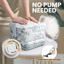 TAILI 6 Pack Vacuum Storage Bags, Cube Space Saver Bags Combo (3 Jumbo +3 Medium), Vacuum Seal Bags for Bedding, Clothing, Comforters, Blankets, Closet Oragnizer and Storage image 2