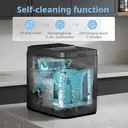 COMFEE' RCI12BL1UK(E) Countertop Ice Maker, 12kg in 24H, 8 Ice Bullets in 6-9 minutes, 2 Bullet Ice Sizes, Self-Cleaning Ice Machine with Ice Scoop & Basket, Suitable for Home/Kitchen/Office/Party image 3