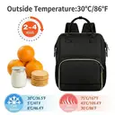 Women’s Travel Lunch Backpack， 15.6Inch Insulated Laptop Backpack with USB Port， Waterproof Cooler Bag for Men College Business， Black image 4