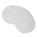 Lot de 6 sets de table ronds tressés en coton et polyester, lavables et résistants à la chaleur, diamètre 38 cm – Blanc image 0