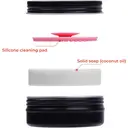 DUcare Kit de nettoyage pour pinceaux de maquillage avec savon solide à l'huile de coco et tampon en silicone image 2