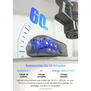 UNINELL HOME UV1 Aspirateur Balai sans Fil, Aspirateur Puissant 45KPa/450W pour Poils d'Animaux, Batterie Amovible 60 Min, Léger, Autoportant et Anti-Emmêlement pour Maison image 4