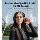 Edifier W820NB Plus casque supra-auriculaire sans fil avec réduction de bruit, ANC -49 dB, audio Hi-Res LDAC, 88 h d'autonomie, son spatial, appels clairs AI, Bluetooth V6.1 et multipoint, gris foncé image 2